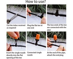 Allecto plus - Druppelirrigatiesproeier, set van 50 stuks, irrigatiekit met instelbare Micro Drip sproeiers