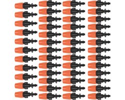 Allecto- Tuin Druppelirrigatie - Verstelbare Microsprinklerkop - Watermist - Misting Nozzles - Geschikt voor 4 Mm7 Mm Buis - Kolom - Zwart Oranje .