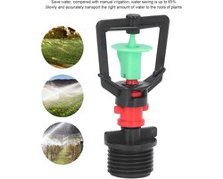 Allecto - Tuin Sprinklers - Besproeiing - Planten Besproeien - 360° Roterende Sproeier - Verneveling - Geschikt voor Tuinplanten - Groen Model Sprinklers, 360° Roterende Vernevelingssproeier, Verstuivingsmondstuk voor Het Besproeien van Tuinplanten.