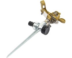 Allecto - Tuin sproeier - Impact - Zwart - Gazon sprinkler - 360 graden - Heavy Duty - Geschikt voor alle tuinen - Zilver - Sprinkler irrigatie - Besproeien planten - Bloemen groenten