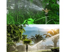 Allecto- Tuinsproeier - Besproeien van planten - 360 Graden - Heavy Duty - Impact - Gazon - Sprinkler - Irrigatie - Tuin - Planten - Bloemen - Groenten