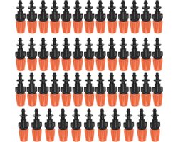 E-Ambar - Set van 50 Verstelbare Druppelirrigatie Verneveling Nozzles voor Tuin - Watering Planten met Sprinkler Hoofd