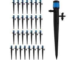 Egoods - Druppelbesproeiers voor Tuindruppelsysteem, 360° Verstelbaar, Sproeiafstand 0-3ft, Huis en Tuin