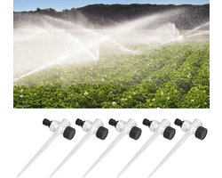 Gazonsproeier Spike - Set van 5 metalen spikes voor duurzaam sproeien in de tuin - Eenvoudig in gebruik - Geschikt voor balkons, binnenplaatsen en planten - Efficiënte irrigatie-oplossing met spikes