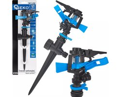 GEKO Instelbare pulserende sproeier - 360° dekking - Weerbestendig ABS - Tot 24 meter bereik