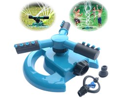 Gigicial Blue Sprinkler - Tuinsproeier - Automatische roterende sproeier + milieuvriendelijk kunststof - 1 verpakking - Geschikt voor buitenlocaties zoals waterparken (blauw)