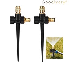 Goodivery® - Zwenksproeier - 360° Roterende Tuinsproeier Automatische Tuinsproeier Op Spijkerbasis Watersproeier Verstelbaar Automatisch Besproeiingssysteem Voor Gazon Tuin Planten