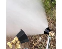 Inovra Plus - Set van 2 Verstelbare Vernevelingssproeiers voor Tuinsproeier - Hoge Druk Sproeikop met Koperen Kop voor Kas en Tuinaanleg