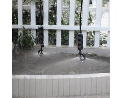 JHubers Goods - 12-pack sproeiers met bergmontage en 360 graden draaibare sproeikop - Microsproeierconnector - Tuin irrigatie - Tuinsproeiers