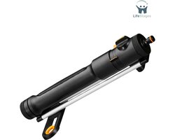 LifeStages - Zwenksproeier - Inclusief Verwijderbaar Filter En Sproeikop Voor Reiniging - Sproeier Voor 150-300 m² - Zwart-Oranje