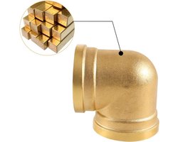 Messing hoekstuk 90° 1 1/4 inch met binnendraad - Boog 90 graden - Buishoek adapter voor irrigatiesystemen - Duurzaam messing materiaal