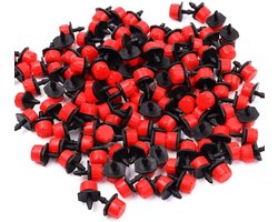 Micro Flow Drip Head Irrigatie Systemen - 100 stuks, Instelbare Irrigatie Druppelaars, Tuinbewatering Kit met Mist Sproeiers.