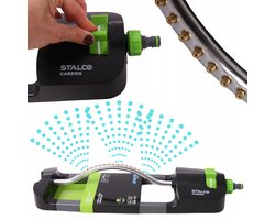 Oscillerende Graszoden Besproeier, 17 Sproeiers, 280m², Verstelbaar