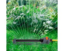 Oscillerende sproeier met 19 uitlaatdoppen - Draaibare sproeier voor tuin en velden - Geschikt voor buiten - Grijs