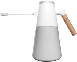 Plantenverstuiver - Met een 180° verstelbare lange sproeikop, twee verstuivingsstanden en een batterijgevoede tuinsproeier - 1.4L - Geschikt voor kamer- en tuinplanten – met handvat met houtnerfstructuur