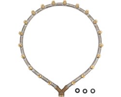 Ringvormig mondstuk voor verneveling, verstelbaar - tuin en landbouw irrigatie - roestvrij staal en koper - G3/8 binnendraad - 20 sproeikoppen.