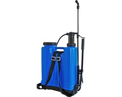 Rugzaksproeier, 16l drukspuit met niveau-indicator, draagbare druksproeier, pompsproeier, onkruid sproeier, tuinsproeier voor bewatering, maar ook voor onkruidbestrijding en ongediertebestrijding
