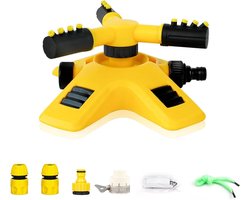 Sprenger irrigatiesysteem met 360° draaibare sproeier - ideaal voor tuinirrigatie - 12 sproeigaten - verstelbare hoek - sproeidiameter 8-10 m - plantenirrigatie.