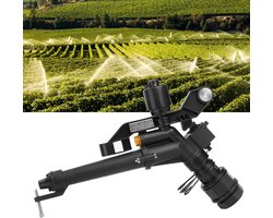 Sproeier met zwenkarm voor landbouwirrigatie, verstelbaar en draaibaar 360 graden.