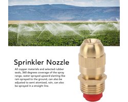 Sproeikopset voor tuin met 10 verstelbare sproeiers - G1/2 Buitendraad - Ideaal voor het besproeien van groene gebieden - Met klein lichaam