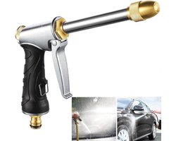 Spuitpistool voor tuinslang - Spuitpistool - Sproeier - Gietspuit - Hoge Druk Tuinspuit - Waterpistool - Tuinsproeier - Waterspuit - Traploos instelbaar - Veelzijdige Sproeikop voor Auto Reiniging, Tuin Besproeiing en Tuinslang Aansluiting