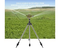 Telescopisch statief met RVS sproeier voor irrigatieset in de tuin - 360° verstelbare groene impulssproeier