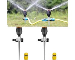 TEMGoods - 2 stuks automatische gazonsproeiers voor grote oppervlakken