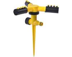 Tuinsproeier met voet, geel