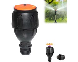 Universele bronzen roterende sproeier met harnas, roterende driepootsproeier voor de tuin, grote driepootsproeier voor de binnenplaats, 360 graden roterende driepootsproeier, gazonsproeier voor de binnenplaats (Mag Orange 4 punten (550ml) + kunststof