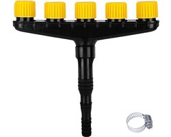 Universele spuittip met multi-opening sproeikop, 1/2 inch, zwart