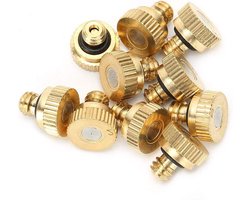 Vernevelings Nozzles Set - 10 stuks, 0.2mm, Messing, Lage Druk, Verstuivingsspuit, Verneveling Koeling.