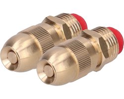 Verstelbare messing sproeiers voor tuin en gazon - G 1/2 draad - Set van 2 stuks