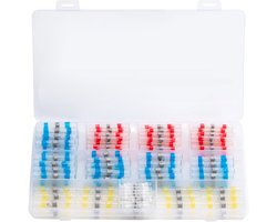 Waterdichte Krimpconnectoren - 210x AWG 10-26 - Met lijm - Voor voertuigen & boten - Draadverbinder - Voor elektriciens - Transparant - Diverse maten - 210 stuks
