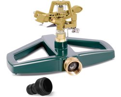 Zware metalen pulserende impactsproeiers voor de tuin- 360 graden roterende automatische watersproeier- pulserende gazonsproeiers met metalen voet voor grote oppervlakken- tot een diameter van 85'