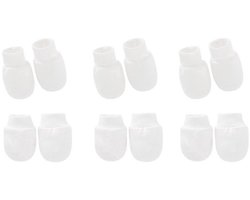 3-pack - Baby Newborn Krabwantjes en Slofjes - Effen Wit