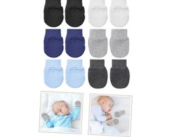 6 paar - Babywanten - Pasgeboren katoenen wanten - Zacht - Katoen - Antikras Multicolor - Voor baby's van 0-6 maanden