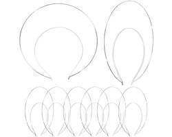 6 stuks 2 lagen metalen zilveren koningin godin, engel halo kroon hoofdband dunne haarbanden tiara haar hoepels, doe-het-zelf ambachtelijke effen basis bruiloft hoofddeksels prom Halloween