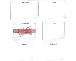 6PCS Bow Boards - 6 Size Acrylic Headband Making Tools - Clear Rectangle Square Bow Maker Templates - Size Guide - Meet Hair Bows DIY Behoeften