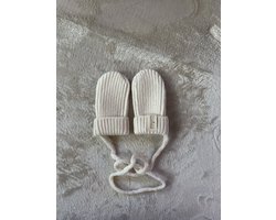 Adalletti - Wanten merinowol baby - 0-9 maanden - Milk - Kriebelt niet