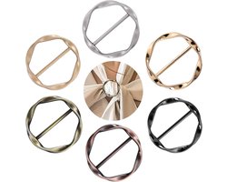 Allecta - Metalen T-Shirt Clips Gesp, Sjaal Ring Gesp, Zijden Sjaal Kleding - Vrouwen Meisjes - 3.5cm Binnendiameter