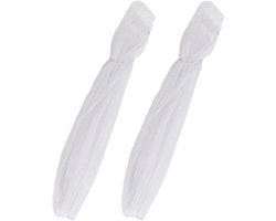 Allecta - Organza Afneembare Mouwen voor Trouwjurken - Transparante Mesh Vingerloze Handschoenen - Bruids Bruiloft Tule Handschoenen - Trouwjurk Prom Banketten Opera - 76 cm Lang