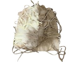 Allecta - Patchwork slouch beanie met satijnen voering - Kleurrijk design met kwastjes - Lichtgewicht voor alle seizoenen.