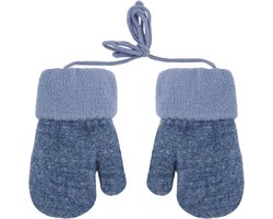 Allecto plus - Baby handschoenen wanten winter 0-3 jaar | Warme gebreide handschoenen met pluche voering | Sleutelhanger handschoenen voor kinderen | Outdoor en dagelijks gebruik