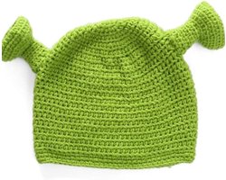 Allecto Premium - Handgebreide Shrek Beanie Hoed voor Mannen en Vrouwen - Groen Wollen Winter Cap