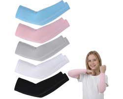 Armwarmers voor kinderen, uv-bescherming, zonwering, ademend en licht, voor de zomer, anti-uv-arm sleeve voor outdoorsport, volleybal, basketbal, fietsen, rolschaatsen