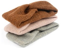 Baby haarband, bruin, winter haarband, baby fashion