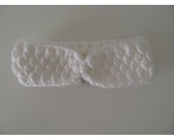 Baby / Kinder Haarband - haarband - oorwarmer - winter - 1 maand - wit - ( handgemaakte Sweet Baby Bedstraw )