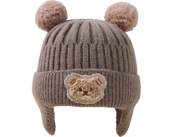 Baby muts - Muts & Sjaal - Kindermuts - Beanie - 6 maanden tot 3 jaar - Bruin