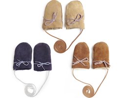 Baby Wantjes - Met koord - Schapenvacht - Camel - 6 tot 12 maanden