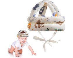 Babybeschermingshelm, babyveiligheidshelm, verstelbare hoofdbescherming, ademend katoen, schokbestendig - 0 tot 3 jaar - geschikt voor peuterjongens en -meisjes die leren kruipen en lopen